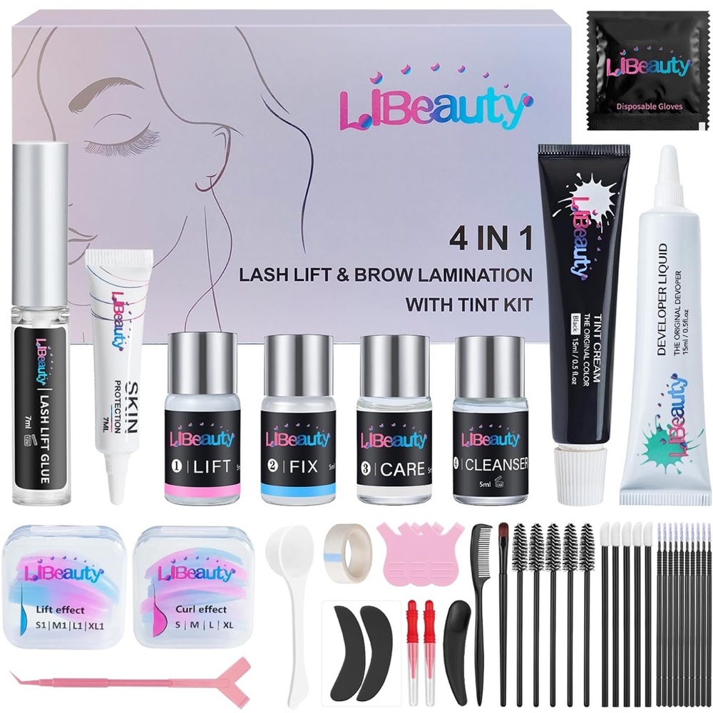 4-in-1 Lash Lift & Brow Lamination Kit with Tint - Black